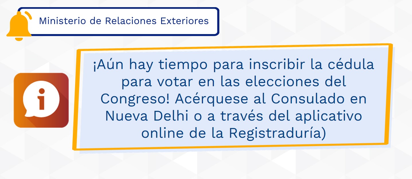 Este jueves 13 de enero es el cierre de inscripción de cédulas para las elecciones al Congreso de la República 2022