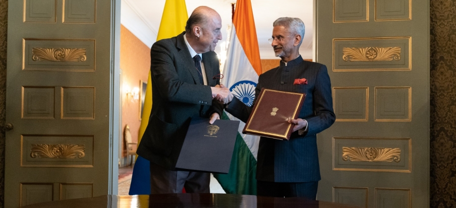 Cancilleres de Colombia y la India suscribieron el Programa de Intercambio Cultural 2023-2026