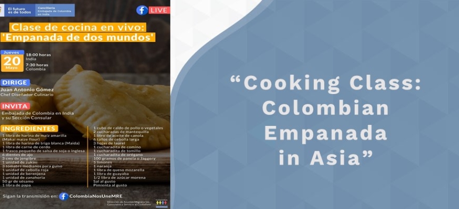 “Cooking Class: Colombian Empanada  in Asia”
