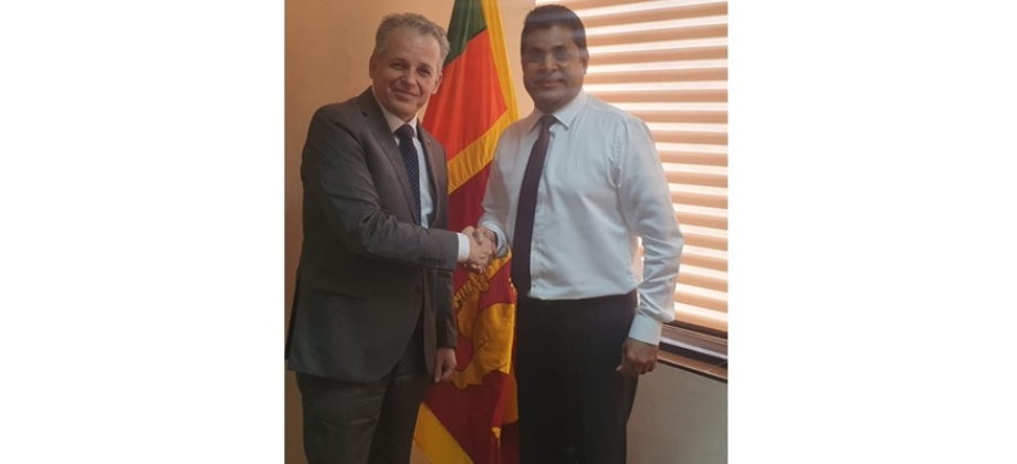 Ministro de Sri Lanka y Embajador de Colombia estudian la iniciativa de relacionamiento económico bilateral entre los dos países