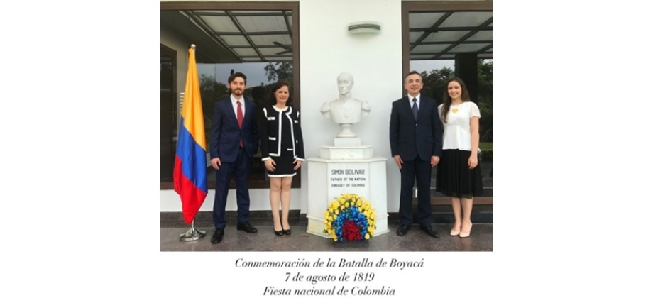 La Embajada de Colombia en India conmemoró los 201 años de la Batalla de Boyacá