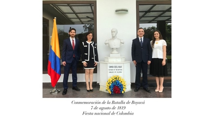 La Embajada de Colombia en India conmemoró los 201 años de la Batalla de Boyacá